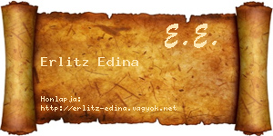 Erlitz Edina névjegykártya
